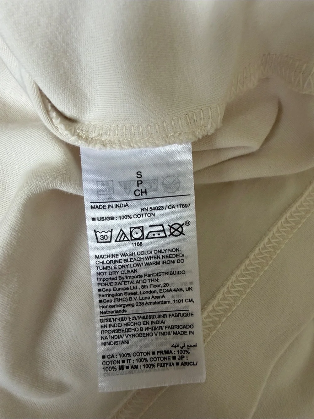 Banana Republic like-new long sleeve polo shirt mens small cream business casual